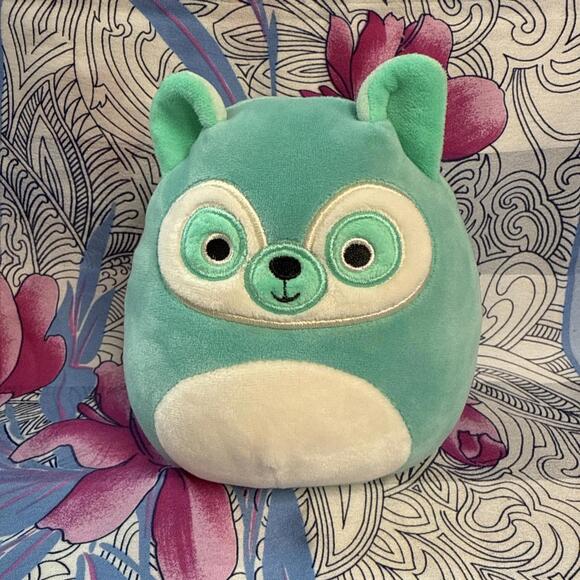 Squishmallows Lance Teal Blue Lemur with White Belly‎ 5" Plush Stuffed Animal - Picture 1 of 3